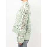 レーシー刺繍ルーズニット | Ungrid | 詳細画像8 