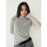 ブルー | シアーベロアハイネックロングスリーブTee | Ungrid