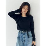 ブラック | フィットショートロングスリーブTee | Ungrid
