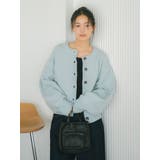 ブルー | マルチウェイドットニットカーディガン | Ungrid