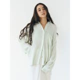 グリーン | 楊柳ビッグルーズシャツ | Ungrid