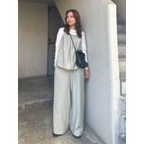 グリーン | 【WEB限定】ウッドビーズコンビキャミセットアップ | Ungrid