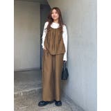 ブラウン | 【WEB限定】ウッドビーズコンビキャミセットアップ | Ungrid