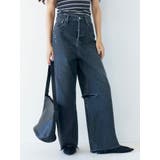 クラッシュデザインカーブデニム | Ungrid | 詳細画像22 