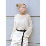 オフホワイト | シアーショートニット | Ungrid