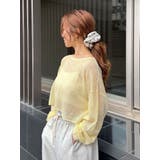 イエロー | シアーショートニット | Ungrid