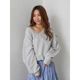 Vネックデザインスウェット | Ungrid | 詳細画像1 