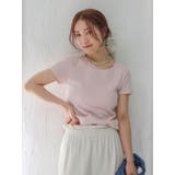 ピンク | ショルダーデザインシアーTee | Ungrid