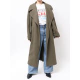 カーキ | ルーズシルエットロングトレンチコート | Ungrid