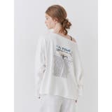 オフホワイト | ツアーロゴボートネックライトスウェット | Ungrid