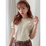 アイボリー | 【WEB限定】ボタンデザインブークレニットトップス | RESEXXY