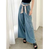 ブルー | スカーフリボンワイドパンツ | RESEXXY