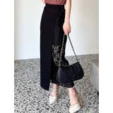 ブラック | レイヤードレースニットスカート | RESEXXY