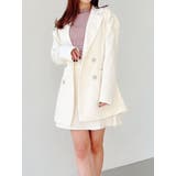 アイボリー | ショルダーギャザーツイードミディジャケット【セットアップ着用可能】 | RESEXXY