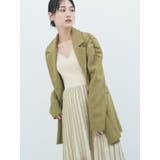 グリーン | ショルダーギャザーツイードミディジャケット【セットアップ着用可能】 | RESEXXY