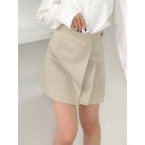 ベージュ | ポンチプリーツ切替スカパン | RESEXXY
