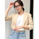 タックデザインショートジャケット【セットアップ着用可能】 | RESEXXY | 詳細画像3