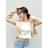 ベージュ | タックデザインショートジャケット【セットアップ着用可能】 | RESEXXY