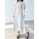 ブルー | オフショルアシメフレアワンピース | RESEXXY