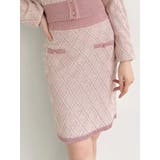 ピンク | バイカラーツイードニットスカート【セットアップ着用可能】 | RESEXXY