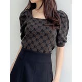 ブラック | エンボスロゴニットトップス | RESEXXY