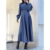 ブルー | シャーリングロングワンピース | RESEXXY