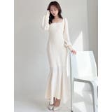 バイカラーツイードマーメイドニットワンピース | RESEXXY | 詳細画像12