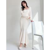 バイカラーツイードマーメイドニットワンピース | RESEXXY | 詳細画像14