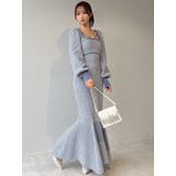 バイカラーツイードマーメイドニットワンピース | RESEXXY | 詳細画像20