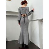 バイカラーツイードマーメイドニットワンピース | RESEXXY | 詳細画像3