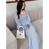 バイカラーツイードマーメイドニットワンピース | RESEXXY | 詳細画像36