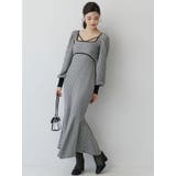 バイカラーツイードマーメイドニットワンピース | RESEXXY | 詳細画像37