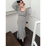 バイカラーツイードマーメイドニットワンピース | RESEXXY | 詳細画像5