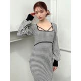 バイカラーツイードマーメイドニットワンピース | RESEXXY | 詳細画像7