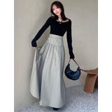 ギャザーナイロンフレアスカート | RESEXXY | 詳細画像8 