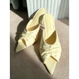 イエロー | ギャザーデザインシャイニーサンダル | RESEXXY