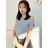 アシンメトリーボートネックニットトップス | RESEXXY | 詳細画像15 