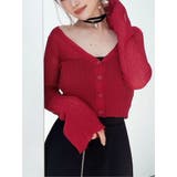 レッド | シアーニットタイトカーディガン【セットアップ着用可能】 | RESEXXY