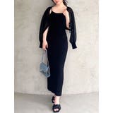 ブラック | シアーカーデコンビニットワンピース | RESEXXY