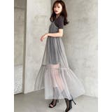 ニットコンビレイヤードチュールワンピース | RESEXXY | 詳細画像5