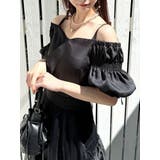 ブラック | ボリュームスリーブオフショルブラウス | RESEXXY