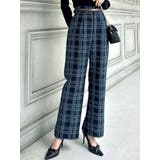 ブルー | ツイードワイドパンツ【セットアップ着用可能】 | RESEXXY