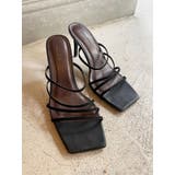 ブラック | ランダムラインピンヒールサンダル | RESEXXY