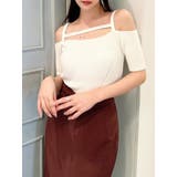 ホワイト | ストリングデザインニットトップス | RESEXXY