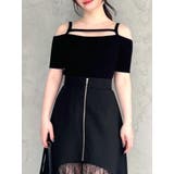 ブラック | ストリングデザインニットトップス | RESEXXY