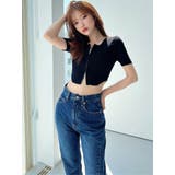 ジップデザインクロップドニットトップス | RESEXXY | 詳細画像2