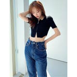 ジップデザインクロップドニットトップス | RESEXXY | 詳細画像3