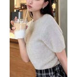 ベージュ | ミニシャギーラメニットトップス | RESEXXY