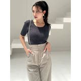 ラウンドネックリブニットトップス | RESEXXY | 詳細画像8 