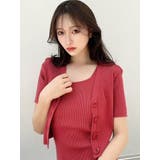 5分袖ショートカーディガン【セットアップ着用可能】 | RESEXXY | 詳細画像17